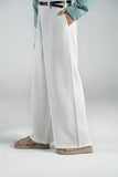 Sheer Blend Wide Leg Trousers