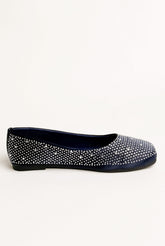 Rhinestone-Embellished Ballet Flat