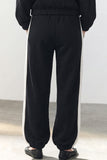 Contrast Panel Wide Leg Trouser