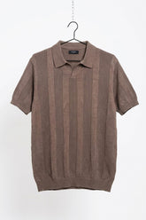 Textured Knit Polo Shirt