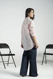 Soft Blush Tie-Dye Stripe Shirt