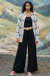 Wide-Leg Trousers With Belt