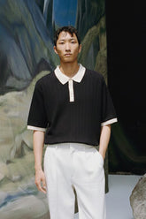 Textured Knitted Polo