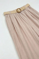 Wide-Leg Trousers With Belt