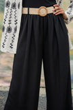 Wide-Leg Trousers With Belt