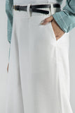 Sheer Blend Wide Leg Trousers