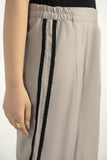Side Tape Wide-Leg Trousers