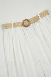 Wide-Leg Trousers With Belt