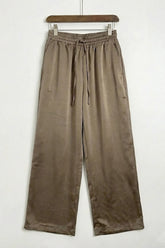 Relaxed Shimmer Wide-Leg Trousers