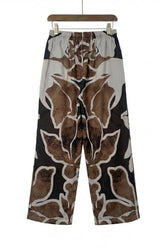 Wide-Leg Printed Pants
