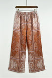 Wide-Leg Printed Pants