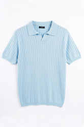 Ribbed Knit Polo