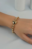 Heart & Oval Bead Bracelet - GO
