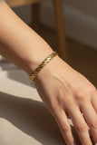 Leaf-Pattern Open Bangle