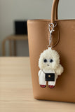 Plush White Poodle Bag Charm