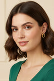 Rhinestone-embellished Swirl Earrings - GO