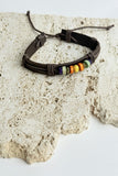 Men's Faux Leather & Beaded Bracelet Set