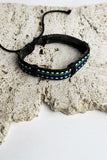 Men's Faux Leather And Beaded Bracelet Set