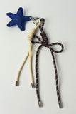 Knotted Cord Bag Charm With Starfish