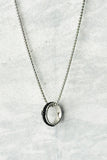 Men's Minimalist Two-Tone Ring Necklace