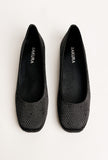 Rhinestone-Embellished Ballet Flats