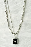 Men's Layered Ace Of Spades Pendant Necklace - SL