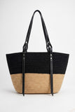 Two-Toned Woven Tote Bag