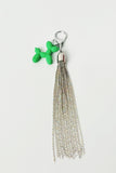 Poodle And Rhinestone Tassel Bag Charm