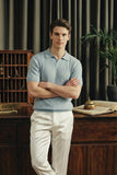 Ribbed Knit Polo