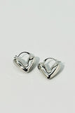 Puffy Heart Hoop Earrings