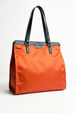 Orange Nylon Tote Bag
