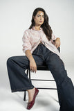 Soft Blush Tie-Dye Stripe Shirt