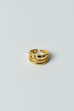 Triple-Stack Gold Cuff Ring
