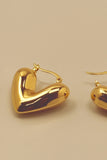 Chunky Heart Hoop Earrings