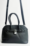 Black Textured HandBag