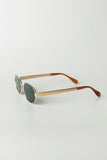 Rose Gold Oval Metal Sunglasses