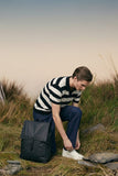 Striped Johnny Collar Knit Polo