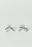 Rhinestone Bow Stud Earrings