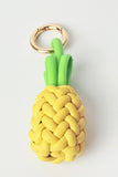 Woven Faux Leather Pineapple Bag Charm