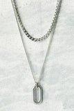 Men's Layered Chain Necklace Set
