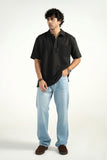 Quarter Placket Linen Shirt