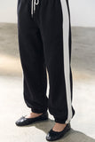Contrast Panel Wide Leg Trouser