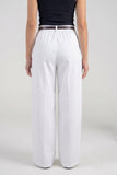 Sheer Blend Wide Leg Trousers