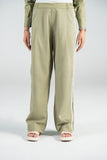 Side Tape Wide-Leg Trousers