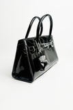 Patent Faux Leather Bag With Key Charm