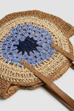Crochet Straw Circle Tote Bag