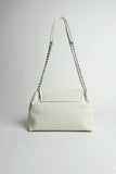 Ribbed Shoulder Bag With Chain Strap