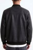 Faux Leather Bomber Jacket