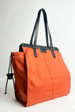 Orange Nylon Tote Bag