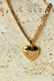 Gold Heart Rhinestone Jewelry Set